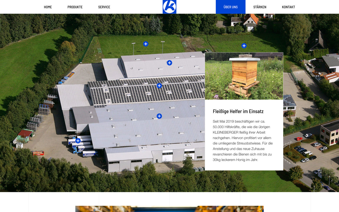 Webdesign Website Layout Kleineberg Unternehmen