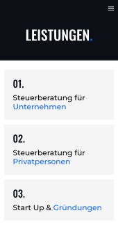 Webdesign Website Layout Warringsholz mobile Leistungen