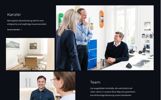 Webdesign Website Layout Warringsholz Home Team
